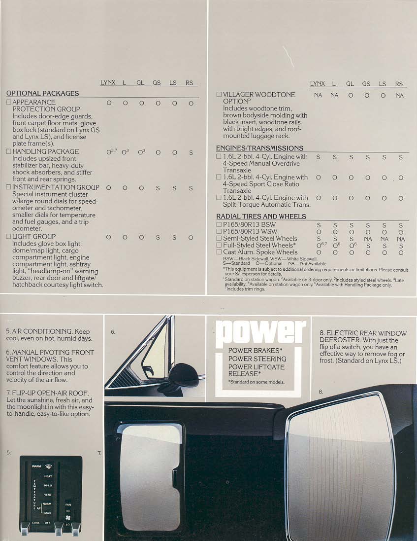 1982 Mercury Lynx Brochure Page 1